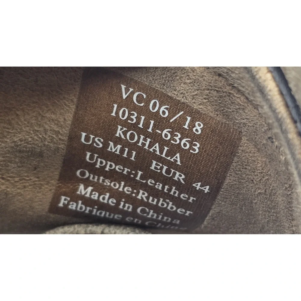 OluKai Kohala Boots Mens 11 Brown Leather Moc Toe Lace Up Casual Comfort Shoes